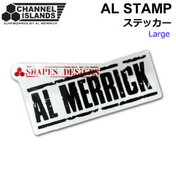 CHANNEL ISLANDS ステッカー AL STAMP シールロゴステッカー [135mm / Lサイズ] シール プリントステッカー アクセサリー アルメリック サーフボード チャンネルアイランド