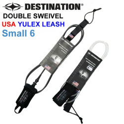 [送料無料] DESTINATION ディスティネーション リーシュコード DOUBLE SWEIVEL USA YULEX  LEASH Small スモールウェーブ用  6ft ANKLE 5.5mm ダブル スイベル スウィベル リーシュ アンクル 足首用  サーフィン LEASH