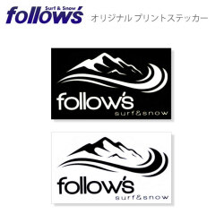 follows 限定ステッカー 四角 山波 プリントステッカー シール  アクセサリー 2カラー 120×78mm フォローズ I-1~2