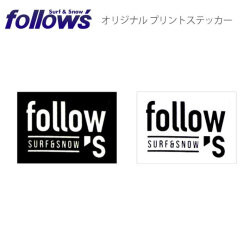 follows 限定ステッカー プリントステッカー シール 四角 アクセサリー 2カラー 80×60mm  フォローズ H-1~2