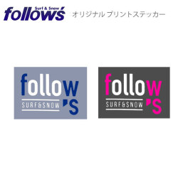 follows 限定ステッカー プリントステッカー 四角 シール デカール アクセサリー 2カラー 80×60mm  フォローズ H-2~3