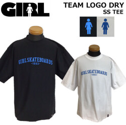 [在庫限り] [メール便発送商品] GIRL ガール ドライ Tシャツ日本限定デザイン  TEAM LOGO DRY SS Tee [7] 半袖 UVカット吸水速乾 接触冷感 防蚊加工 スケートボード スケボー アパレル アウトドア 日本正規品