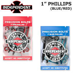 INDEPENDENT インディペンデント ビス プラス PHILLIPS 1"" [RED / BLUE] GENUINE PARTS スケートボード スケボー パーツ SK8