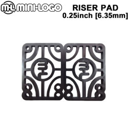 MINI LOGO 【ミニロゴ】 RISER PAD [ライザーパッド] 2枚入り 0.25インチ [6.35mm] スケートボード トラック 高さ調整パーツ [メール便送料200円可能]