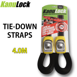 KANULOCK Tie-Down STRAPS タイダウンベルト LOCKABLE 盗難防止 サーフボード積載ストラップ 4.0m  13FT サーフィン 便利 車