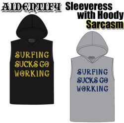 [予約] ラッシュガード AIDENTIFY アイデンティファイ SLEEVELESS WITE HOODY [SARCASM] サンガード メッシュ ユニセックス メンズ レディース サーフィン 海水浴 プール  [メール便発送商品]