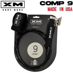 2025 XM サーフィン リーシュコード COMP 9'0 ANKLE 足首用 9ft エックスエム ショートボード リーシュ MADE IN USA サーフボード