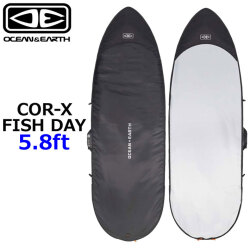OCEAN＆EARTH サーフボードケース ハードケース COR-X コアエックス FISH DAY COVER 5.8ft オーシャンアンドアース [サーフトリップ特集]