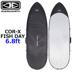OCEAN＆EARTH サーフボードケース ハードケース COR-X コアエックス FISH DAY COVER 6.8ft オーシャンアンドアース [サーフトリップ特集]
