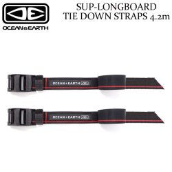 OCEAN&EARTH オーシャンアンドアース SUP/LONGBOARD 4.2m TIE DOWN STRAPS タイダウンストラップ 車用 サーフボードストラップ サーフィン