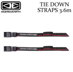 OCEAN&EARTH オーシャンアンドアース TIE DOWN STRAPS 3.6m タイダウンストラップ 車用 サーフボードストラップ サーフィン