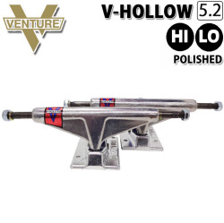 スケボー トラック ベンチャー VENTURE TRUCK  V-HOLLOW 5.2 POLISHED [VTY] スケートボード トラック 軽量モデル [HIGH／LOW]