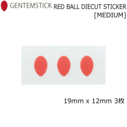 GENTEM STICK ゲンテンスティック RED BALL DIECUT STICKER MEDIUM 19mm×12mm ダイカットステッカー スノーボード ステッカー [44]