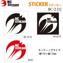 BC Stream ビーシーストリーム [BC-2] [8] [9] [10] Cutting Sticker カッティングステッカー [WHT / BLK / RED] シール デカール 転写 スノーボード スノボー アクセサリー