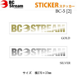 BC Stream ビーシーストリーム [BC-5] [18] [19] Cutting Sticker カッティングステッカー [GLD / SLV] シール デカール 転写 スノーボード スノボー アクセサリー