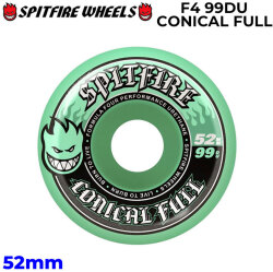 SPIT FIRE スピットファイアー ウィール FORMULA FOUR F4 99DU CONICAL FULL 52mm [S6] スケートボード スケボー パーツ SKATE BOARD WHEEL SK8