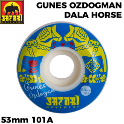 スケートボード ウィール SATORI MOVEMENT WHEEL サトリウィール [15] GUNES OZDOGMAN DALA HORSE 101A 53mm サトリムーブメント ハードウィール SKATE BOARD 