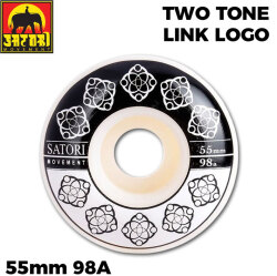 スケートボード ウィール SATORI MOVEMENT WHEEL サトリウィール [33] TWO TONE LINK LOGO 98A 55mm サトリムーブメント ハードウィール SKATE BOARD 