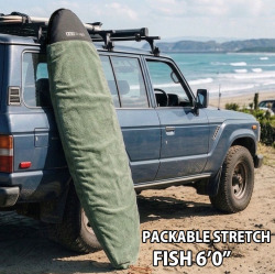 26 サーフボード ニットケース フィッシュボード用 6.0 FCS GO-Light Packable Stretch Fishboard 6’0” パッカブル ストレッチカバー サーフィン
