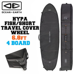 OCEAN＆EARTH サーフボードケース ハードケース トラベルケース HYPA FISH/SHORT TRAVEL COVER COFFIN 4BOARD [6’8] WHEEL 4本収納 オーシャンアンドアース [サーフトリップ特集]