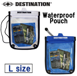 DESTINATION ディスティネーション Waterproof Pouch [Lサイズ] ウォータープルーフポーチ 海水浴 川 海 プール アウトドア ポーチ 防滴 ウォータープルーフ