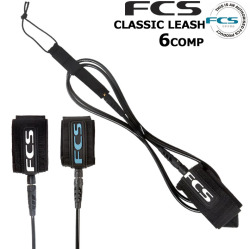 FCS サーフィン リーシュコード コンプ6 Classic Leash 6ft COMP 軽量 ショートボード用