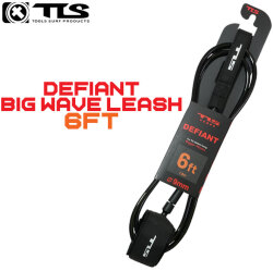 26 ツールス サーフィン リーシュコード DEFIANT BIG WAVE LEASH 6ft TLS 9mm サーフボード 流れ防止 トゥールス