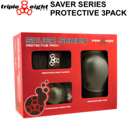 TRIPLE EIGHT トリプルエイト プロテクター SAVER SERIES PROTECTIVE 3PACK 膝 肘 手首 3点 セット 大人 男女兼用 スケボー スケートボード BMX 自転車 防護 日本正規品