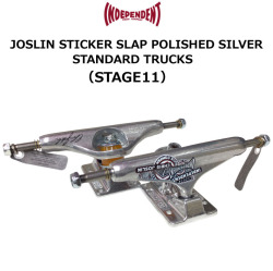 スケートボードトラック インディペンデント  [18]  144 FORGED TITANIUM JOSLIN STICKER SLAP POLISHED SILVER [ST11] INDEPENDENT TRUCK インディー スタンダードトラック 2個1セット 前後セット