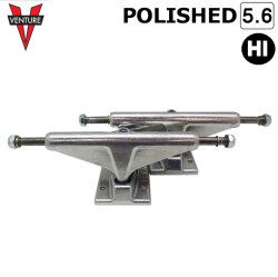 スケートボード トラック ベンチャー VENTURE TRUCK POLISHED 5.6 [V2] [HI] 8.125～8.375inch ポリッシュ スケボー スケートボード トラック  SK8 パーツ 