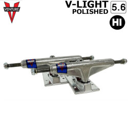 スケートボード トラック ベンチャー VENTURE TRUCK V-LIGHT POLISHED 5.6 [V6] [HI] 8.125～8.375inch ブイライト ポリッシュ スケボー スケートボード トラック  SK8 パーツ 