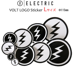 ELECTRIC エレクトリック ステッカー VOLT LOGO [Lサイズ] [33] [34] ラミネート加工 スノーボードステッカー 丸型 ばら売り 1枚売り