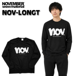 NOVEMBER ノベンバー ロングTシャツ メンズ 長袖 綿 スノーボード NOV-LONGT [22] アパレル コットン ロンT ユニセックス [メール便発送商品]