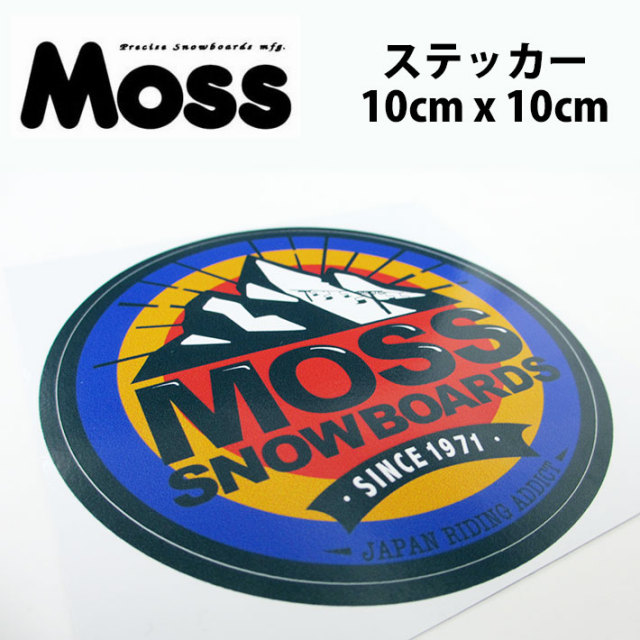 MOSS SNOWBOARDS モス スノーボード Mt. ステッカー [100mm x 100mm