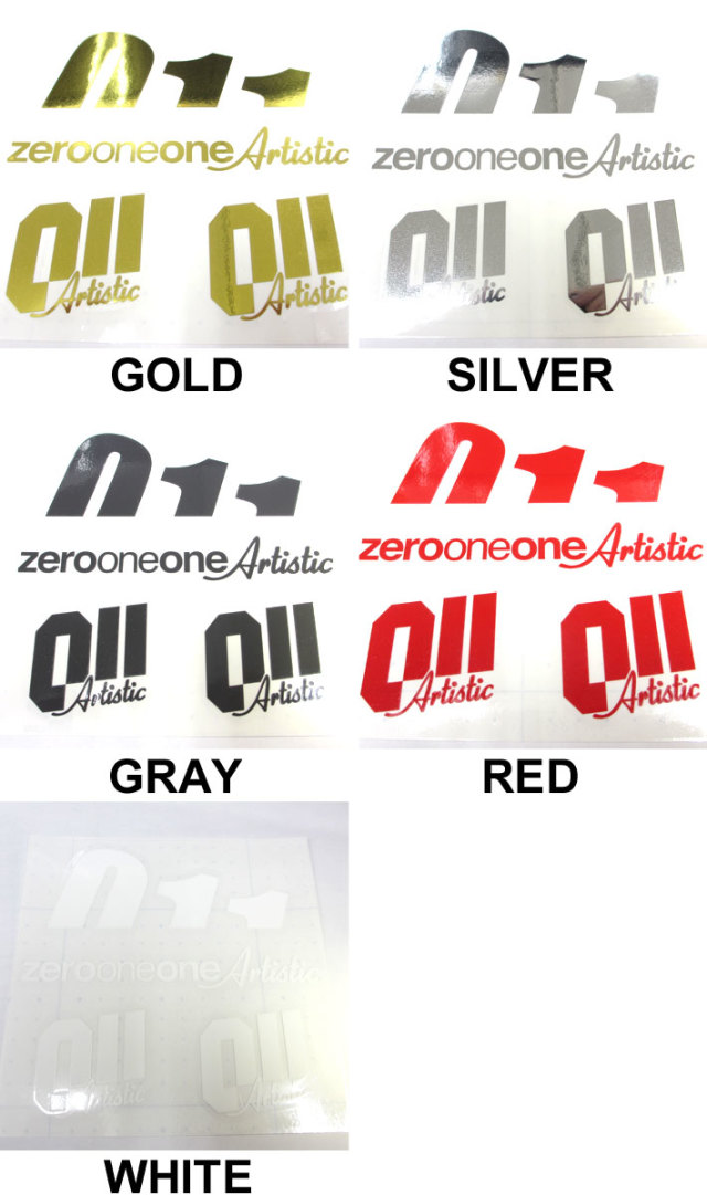 在庫限り] 011 artistic スノーボード カッティング ステッカー LOGO