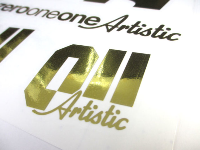 在庫限り] 011 artistic スノーボード カッティング ステッカー LOGO