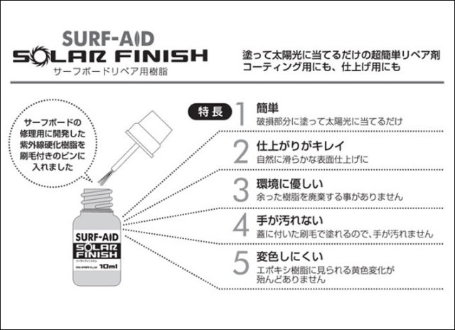 SURF AID [サーフエイド] SOLAR FINISH COLOR RESIN ソーラー