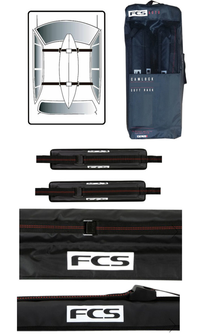 FCS サーフボードキャリア SINGLE SOFT RACKS with CAMLOCK シングル