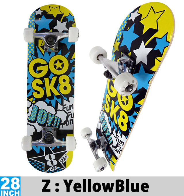 26 GOSK8 ゴースケート キッズ スケートボード コンプリート 28インチ 