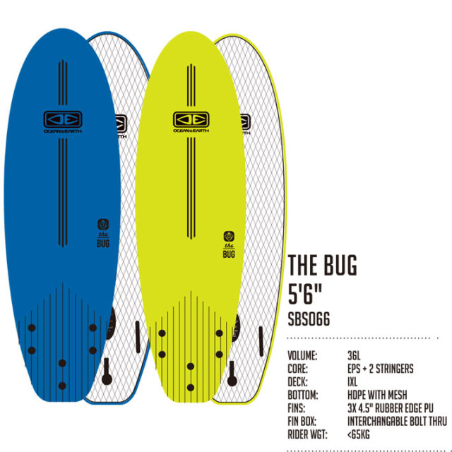 OCEAN＆EARTH オーシャンアンドアース サーフボード THE BUG 5'6 TRI