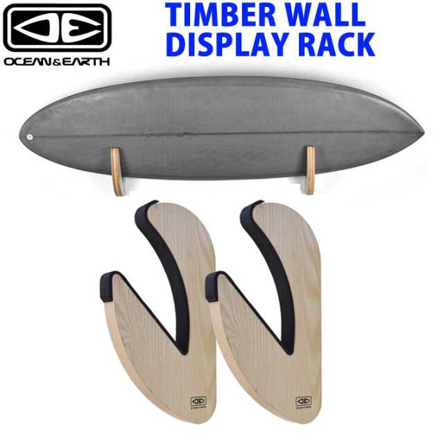 サーフボード ラック OCEAN&EARTH TIMBER WALL DISPLAY RACK 木製 掛け  