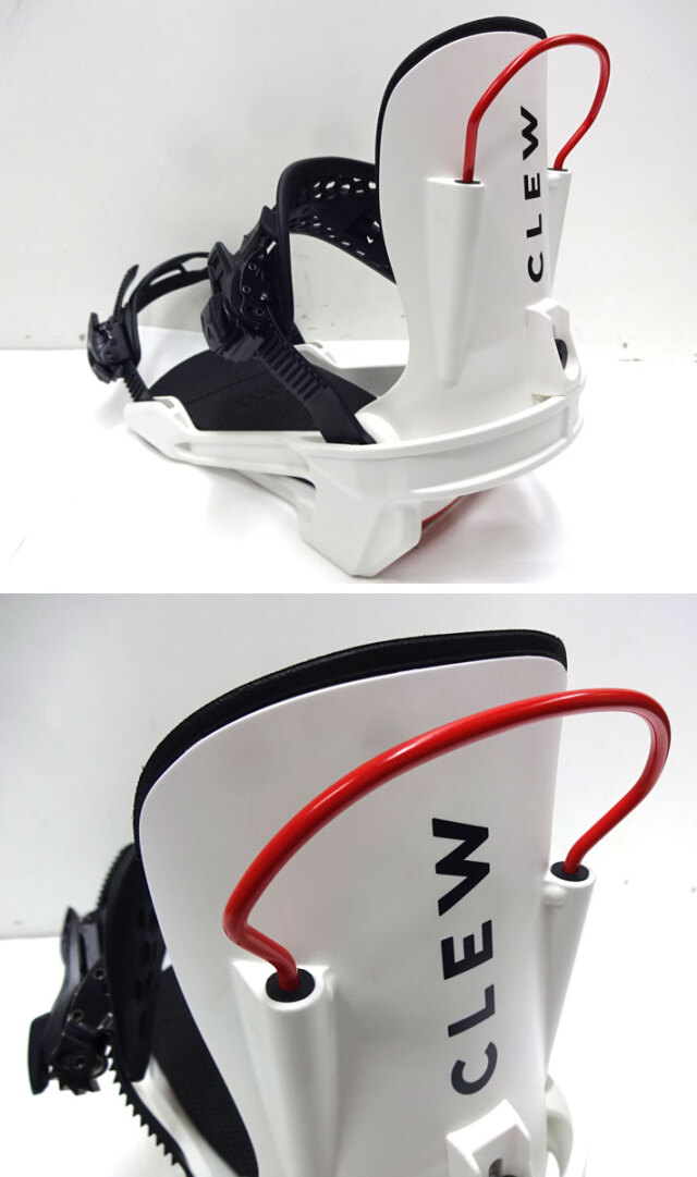 CLEW スノーボードビンディング ホワイト/ブラック