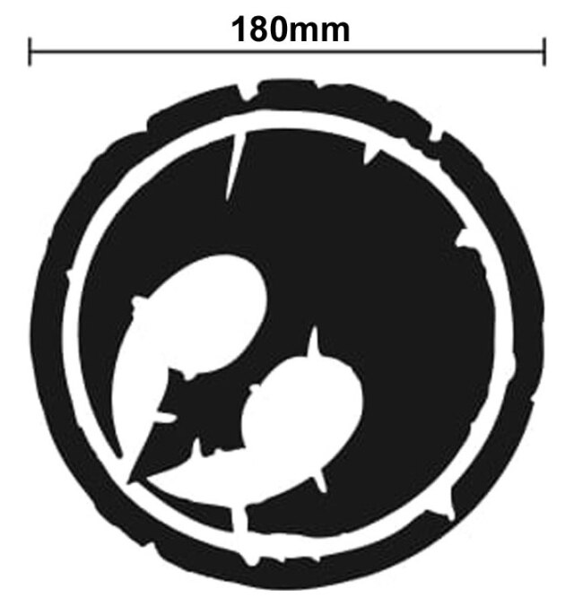 RICE28 ライス28 カッティングステッカー 【A】 [ BLK / WHT ] シール