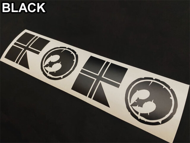 RICE28 ライス28 カッティングステッカー 【B】 [ BLK / WHT ] シール