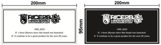 RICE28 ライス28 プリントステッカー 【E】 [ BLK / WHT ] シール