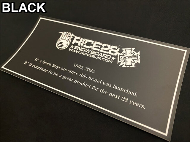 RICE28 ライス28 プリントステッカー 【E】 [ BLK / WHT ] シール
