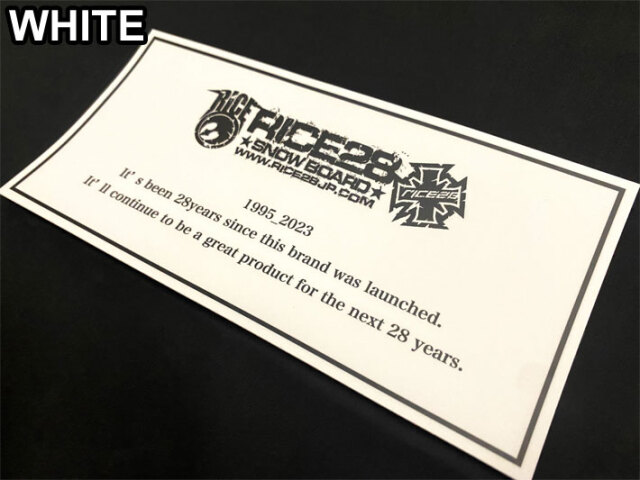 RICE28 ライス28 プリントステッカー 【E】 [ BLK / WHT ] シール