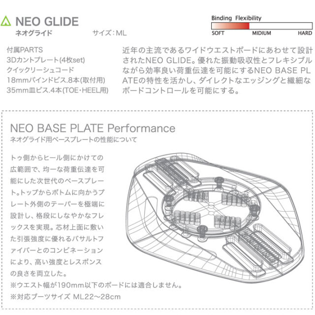 24-25 アクトギア ビンディング ACT GEAR BINDING NEO GLIDE ネオ 