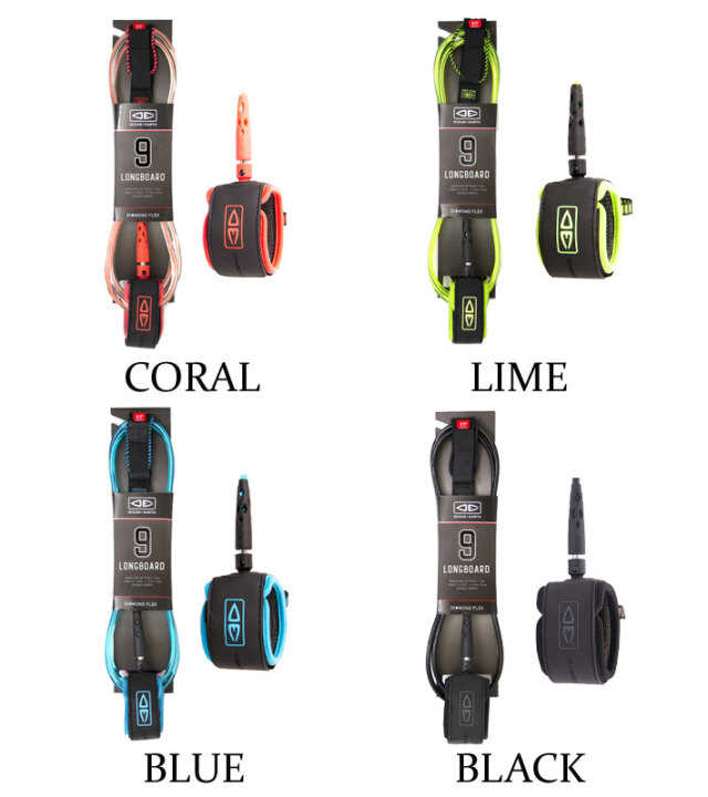 リーシュコード OCEAN EARTH サーフィン リーシュコード マリンスポーツ Ocean & Earth One XT Longboard Knee Blue Longboard OCEAN&EARTH LONGBOARD KNEE COMP ONE-XT - 9FT