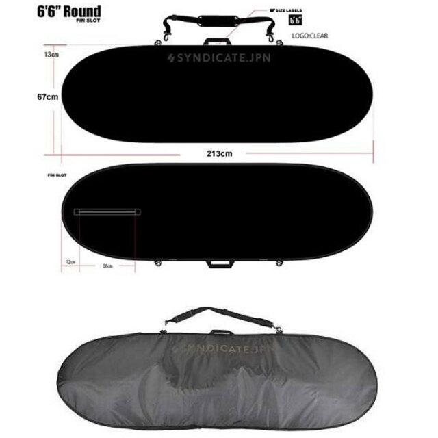 サーフィン ハードケース SYNDICATE シンジケート  6’6 ハードケース SYNDICATE JPN シンジケート BOARD BAG 6'6 FUN